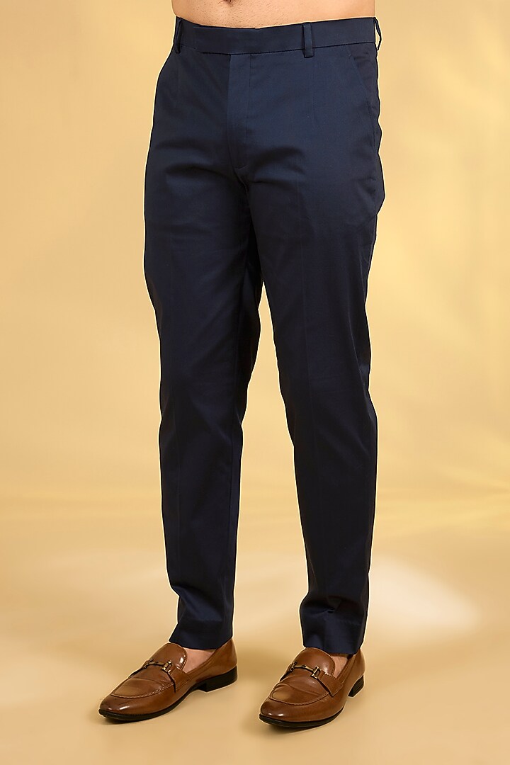 Navy Matka Wedding Bandhgala Set by Dhruv Vaish at Pernia's Pop Up Shop