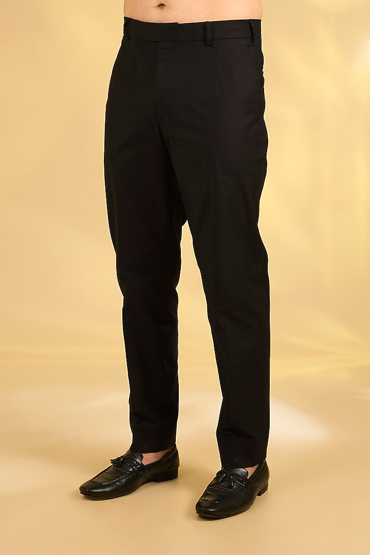 Black Suiting Wedding Indowestern Set by Dhruv Vaish at Pernia's Pop Up Shop