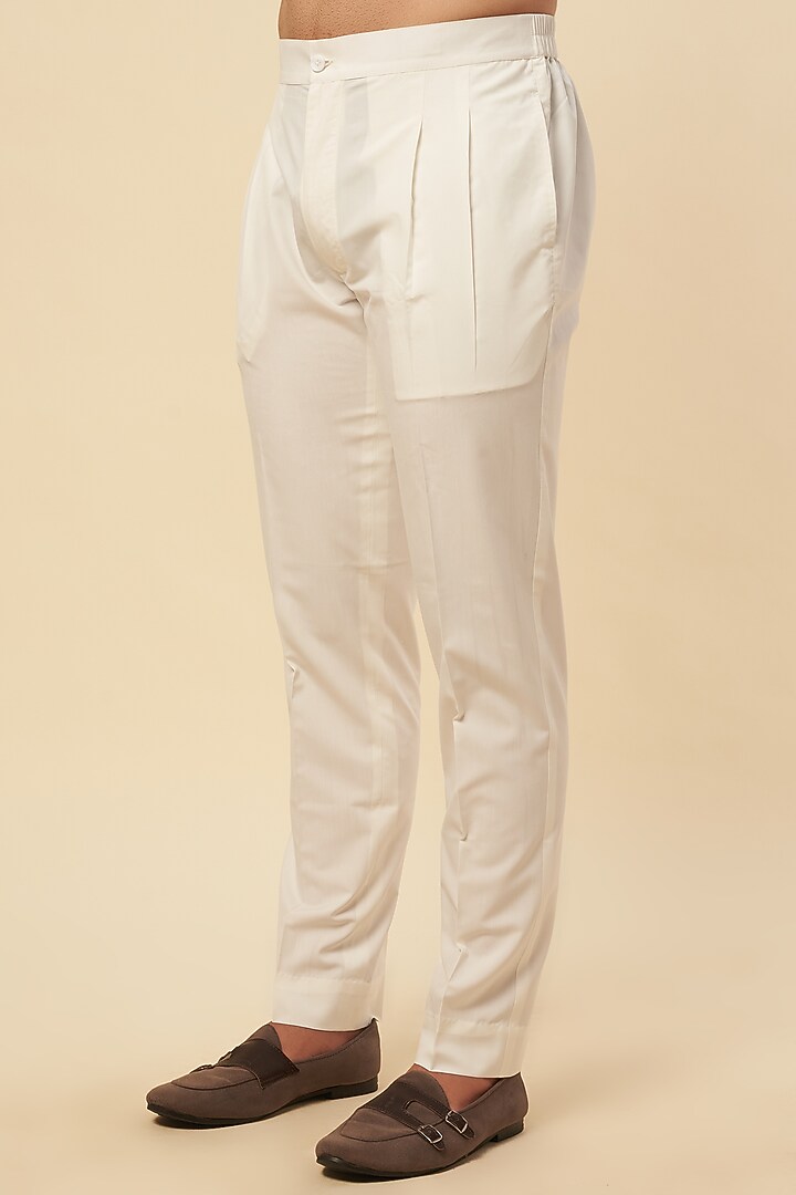 Navy Blue Raw Silk Metallic Embroidered Kurta Set by Dhruv Vaish at Pernia's Pop Up Shop
