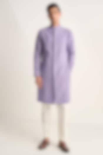Iris Cotton Handloom Cotton Linen Kurta Set by Dhruv Vaish