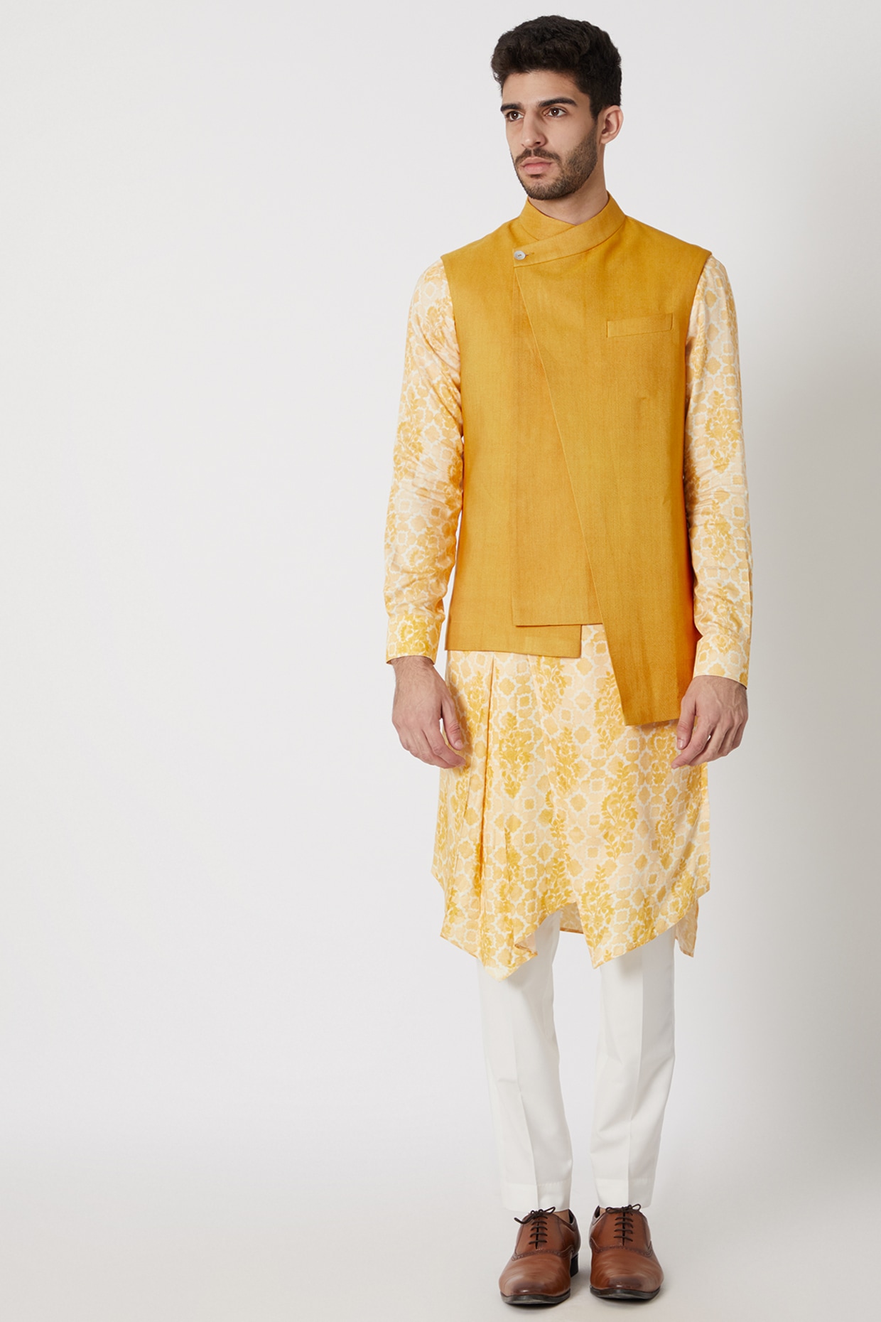 mustard nehru jacket