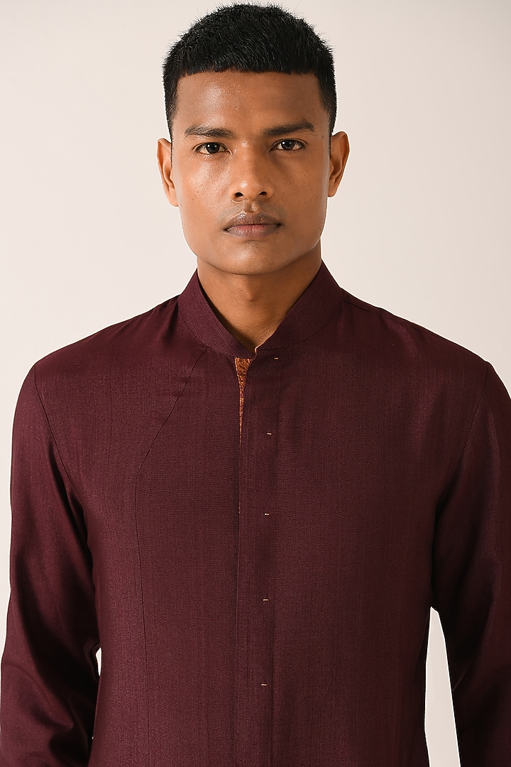 Olive Cotton Silk Kurta Set by Dhruv Vaish at Pernia's Pop Up Shop