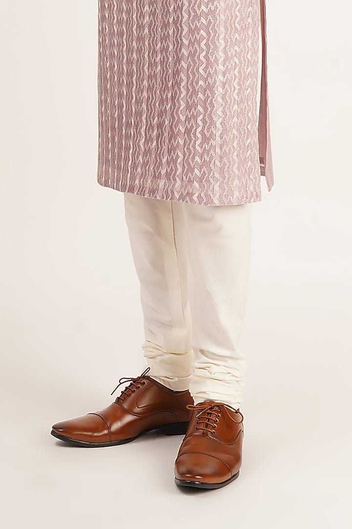 Lavender Cotton Silk Printed Kurta Set by Dhruv Vaish at Pernia's Pop Up Shop