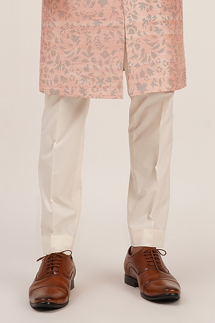Sandrose Raw Silk Block Printed Kurta Set by Dhruv Vaish at Pernia's Pop Up Shop