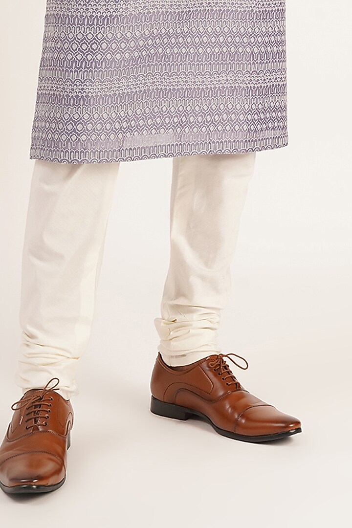 Iris Cotton Silk Embroidered Kurta Set by Dhruv Vaish at Pernia's Pop Up Shop