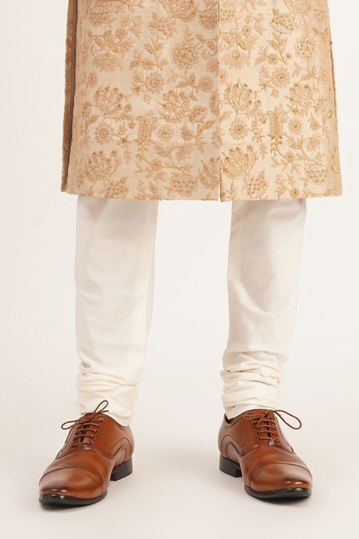 Timber Silk Embroidered Groom Sherwani Set by Dhruv Vaish at Pernia's Pop Up Shop