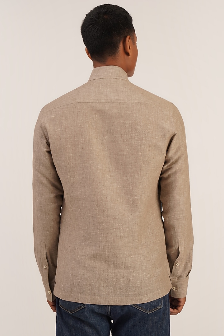 Cobblestone Handloom Cotton Party Wear Shirt by Dhruv Vaish at Pernia's Pop Up Shop