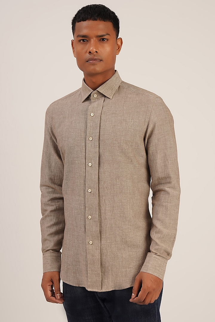 Cobblestone Handloom Cotton Shirt by Dhruv Vaish