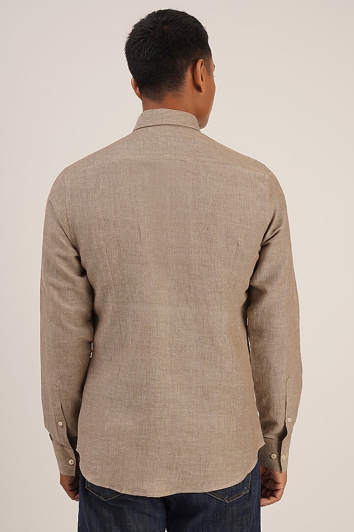 Cobblestone Handloom Cotton Party Wear Shirt by Dhruv Vaish at Pernia's Pop Up Shop