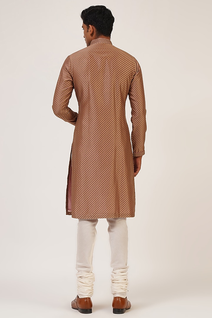 Onion Tilt Cotton Silk Chanderi Printed Kurta Set by Dhruv Vaish at Pernia's Pop Up Shop
