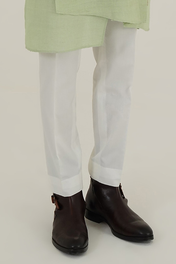Jade Mist Silk Kurta Set by Dhruv Vaish at Pernia's Pop Up Shop