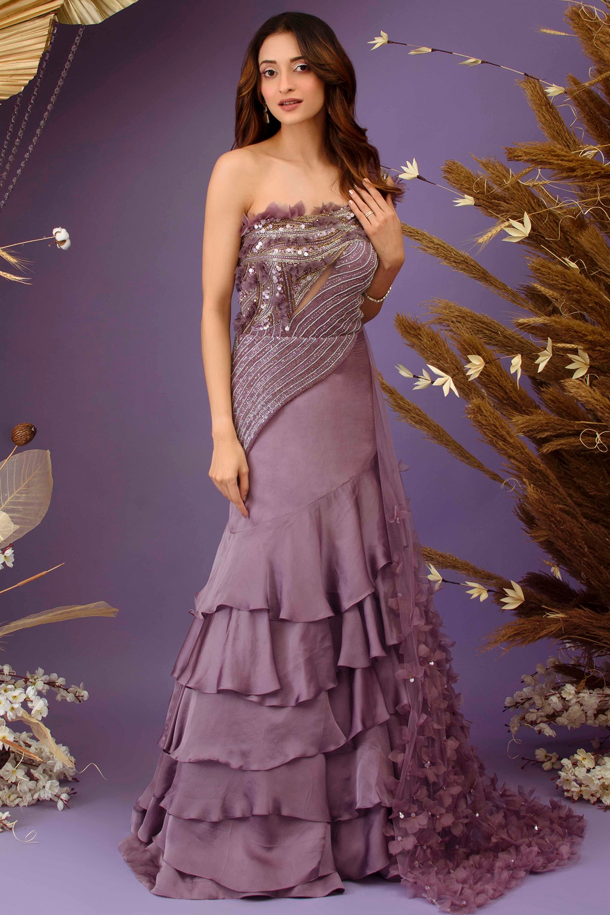 Violet hotsell gown design