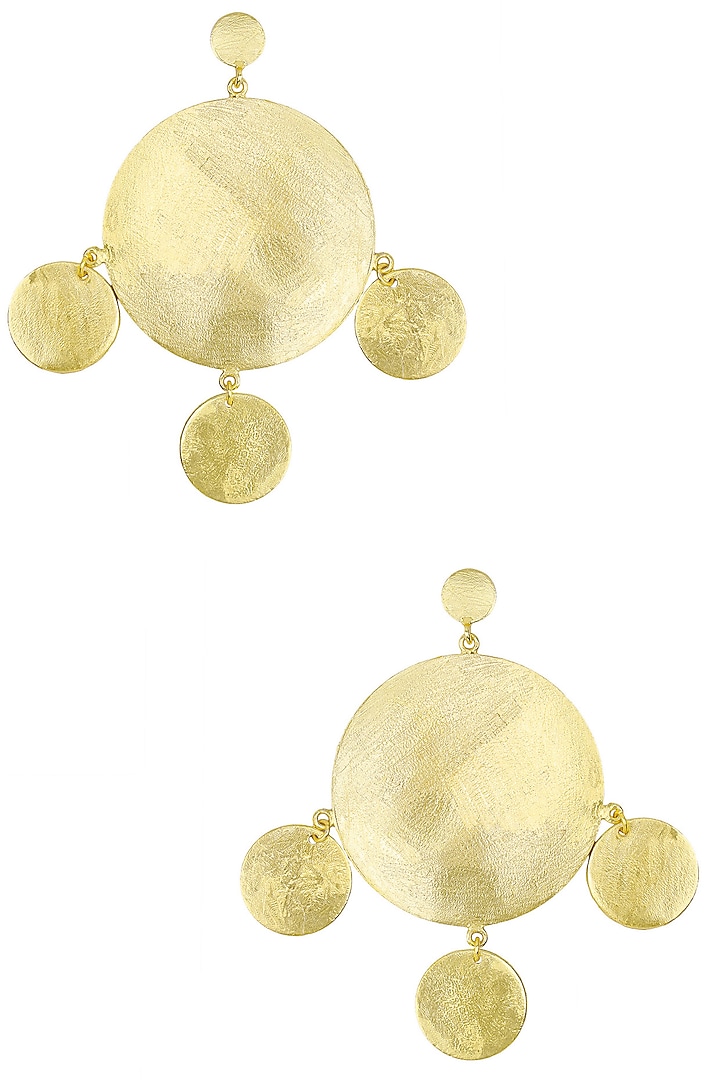 Matte Gold Plated Ladoo Earrings by Dhora