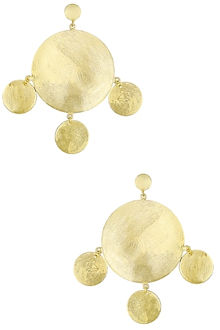 Matte Gold Plated Ladoo Earrings by Dhora