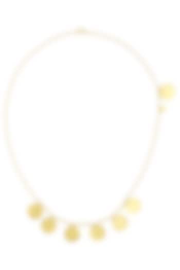 Matte Gold Plated Ladoo Tribe Necklace by Dhora