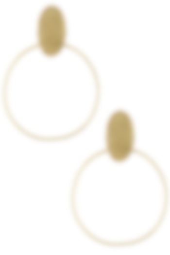 Gold Plated Oat Hoop Earrings by Dhora