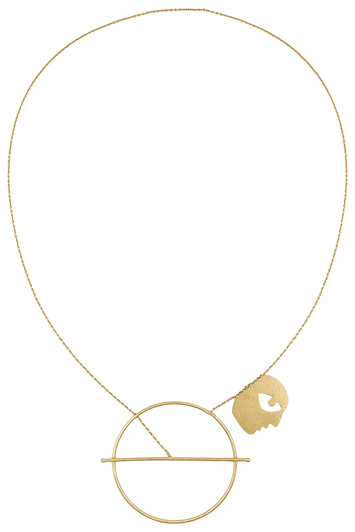 Gold Plated Bobo Chain Necklace by Dhora