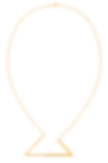 Gold Finish Triangular Design Statement Necklace by Dhora