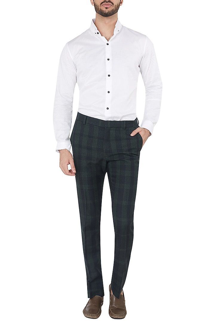 Black and green checked trousers available only at Pernia's Pop Up Shop.
