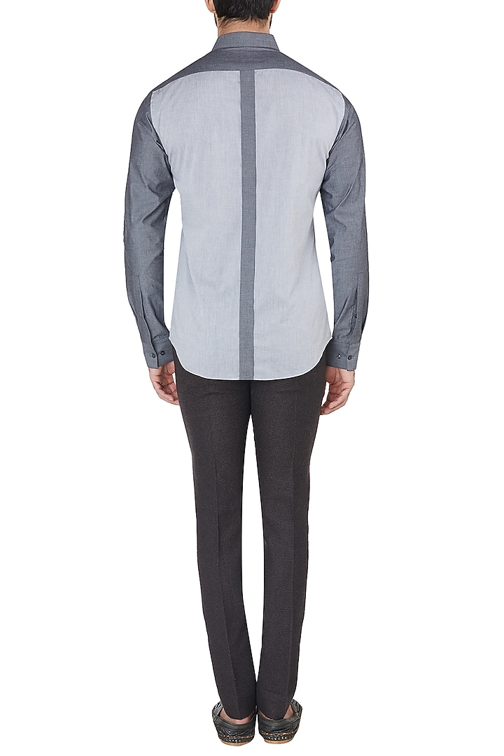 Light and dark grey cut way shirt available only at Pernia's Pop Up Shop.