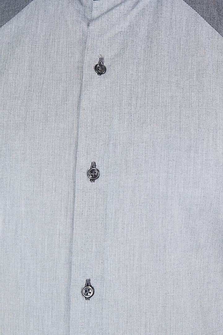 Light and dark grey cut way shirt available only at Pernia's Pop Up Shop.