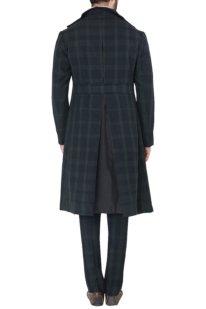 Black drape collar long overcoat available only at Pernia's Pop Up Shop.