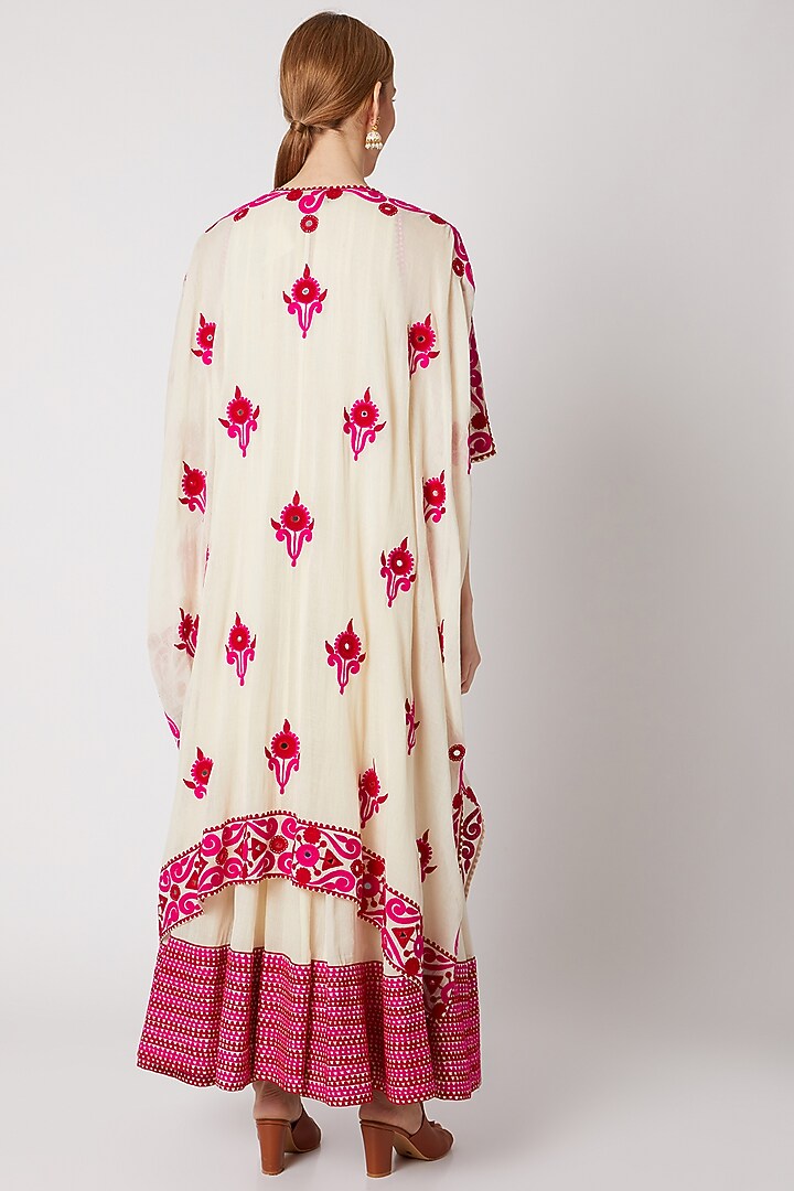 Off White Jacket With Kurta by Divya Anand at Pernia's Pop Up Shop