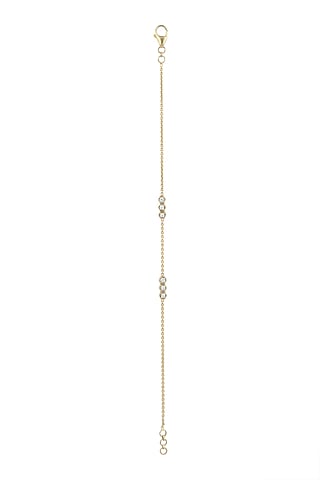Gold & Lab Grown Diamond Hexagon Bracelet by Diai Designs