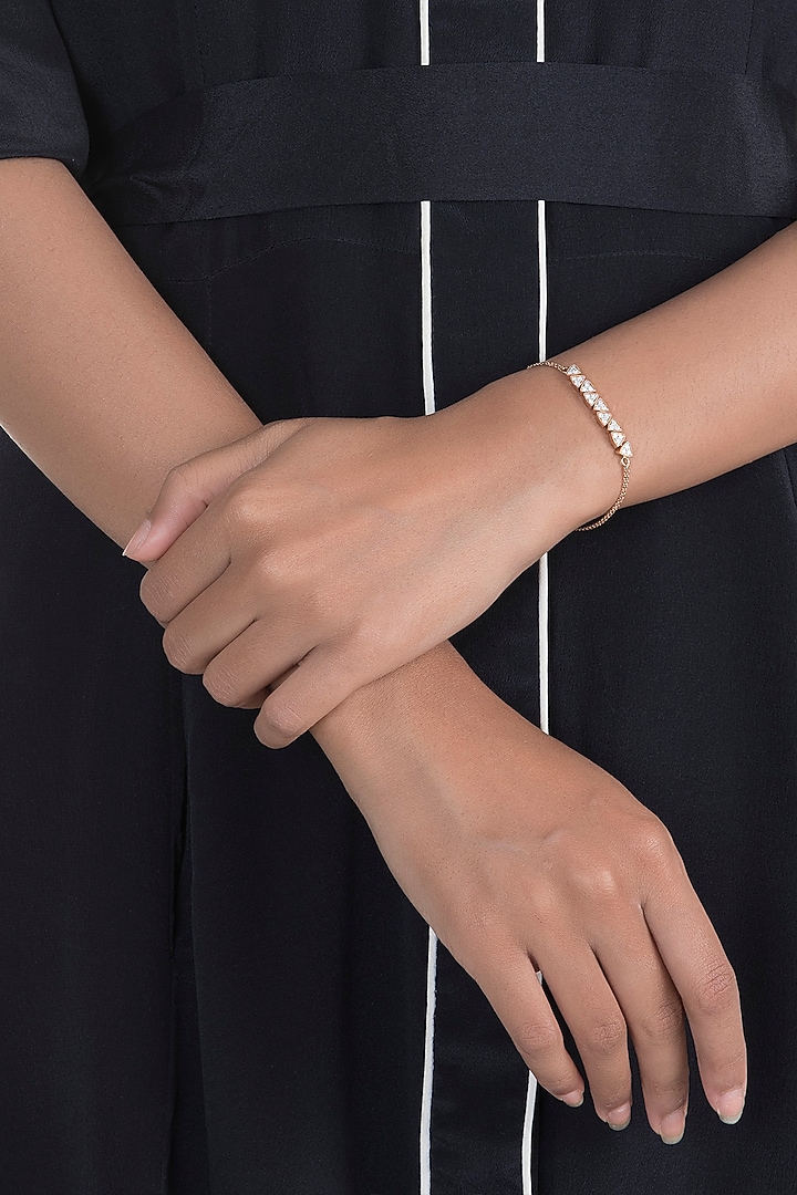 Rose Gold & Lab Grown Diamond Bracelet by Diai Designs at Pernia's Pop Up Shop