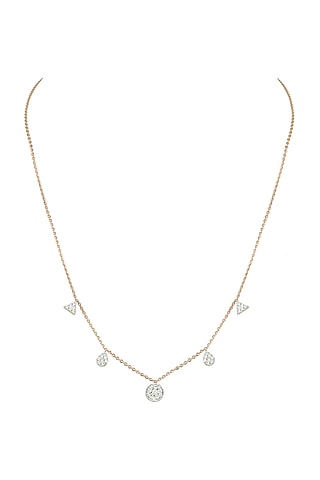 Rose Gold & Lab Grown Diamond Chain Necklace by Diai Designs