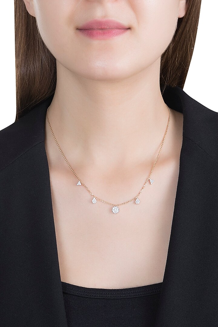 Rose Gold & Lab Grown Diamond Chain Necklace by Diai Designs at Pernia's Pop Up Shop