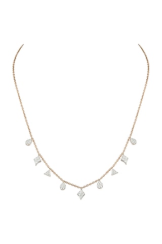 Rose Gold & Lab Grown Diamond Necklace by Diai Designs