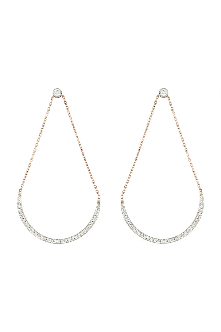 Rose Gold & Lab Grown Diamond Chandelier Earrings by Diai Designs