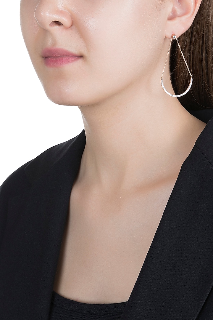 Rose Gold & Lab Grown Diamond Chandelier Earrings by Diai Designs at Pernia's Pop Up Shop