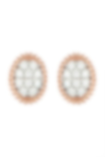 Rose Gold & Lab Grown Diamond Statement Stud Earrings by Diai Designs