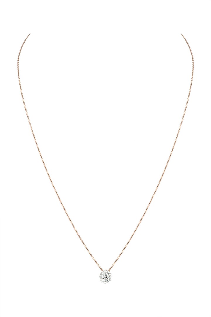Rose Gold & Lab Grown Diamond Pendant Necklace by Diai Designs