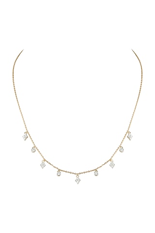 Gold & Lab Grown Diamond Necklace by Diai Designs
