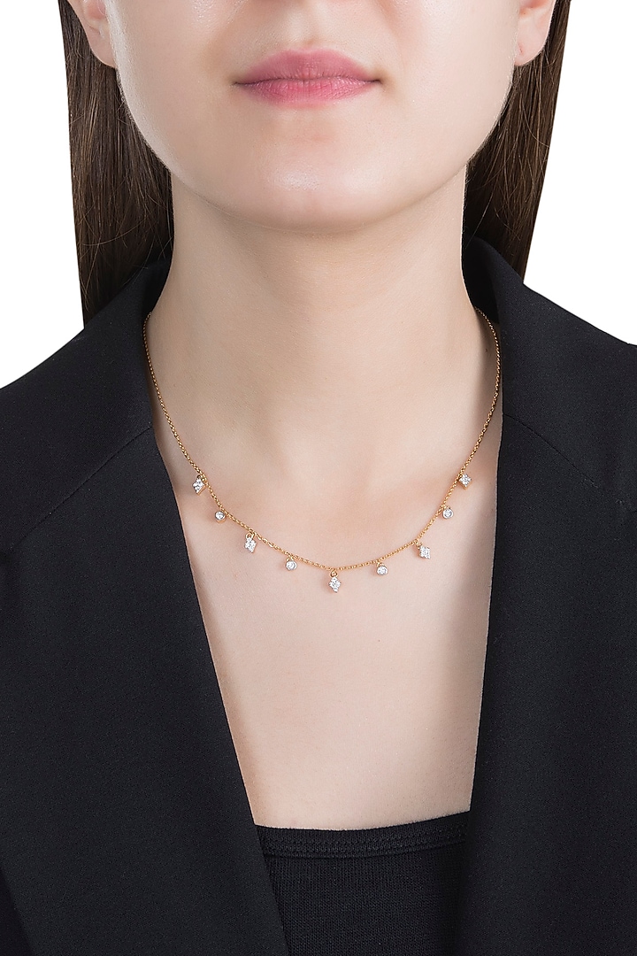 Gold & Lab Grown Diamond Necklace by Diai Designs at Pernia's Pop Up Shop