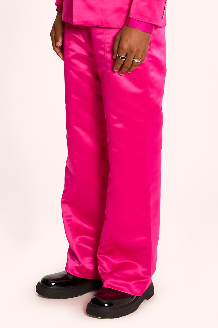 Pink Duchess Satin Blazer by DIERMEISS BY THE DRAGON LADY at Pernia's Pop Up Shop