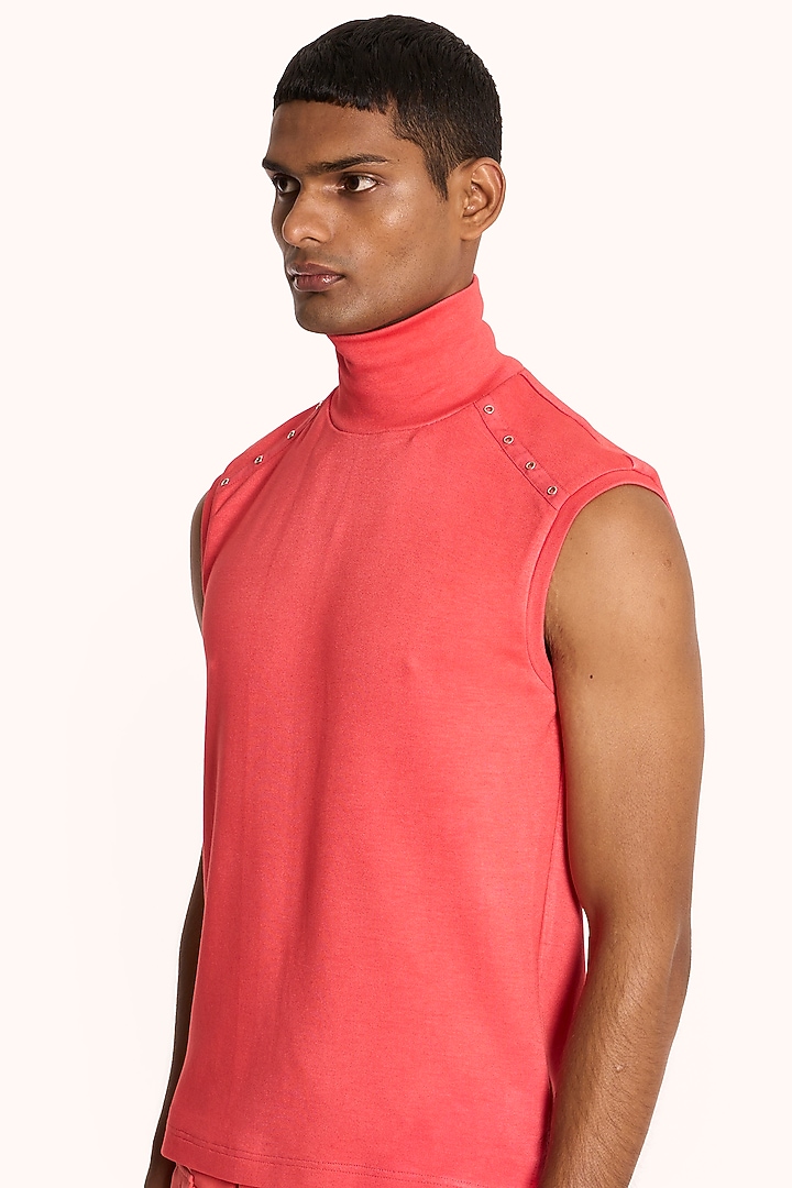 Coral Banana Crepe T-Shirt by DIERMEISS BY THE DRAGON LADY at Pernia's Pop Up Shop