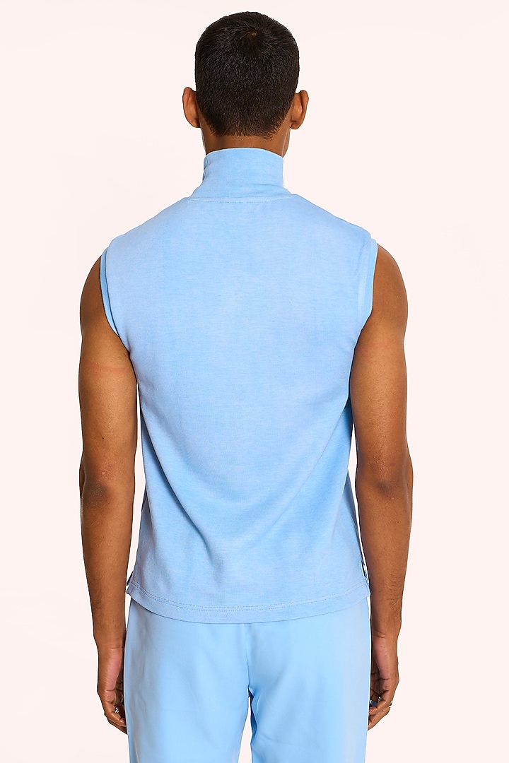 Pastel Blue Banana Crepe T-Shirt by DIERMEISS BY THE DRAGON LADY at Pernia's Pop Up Shop