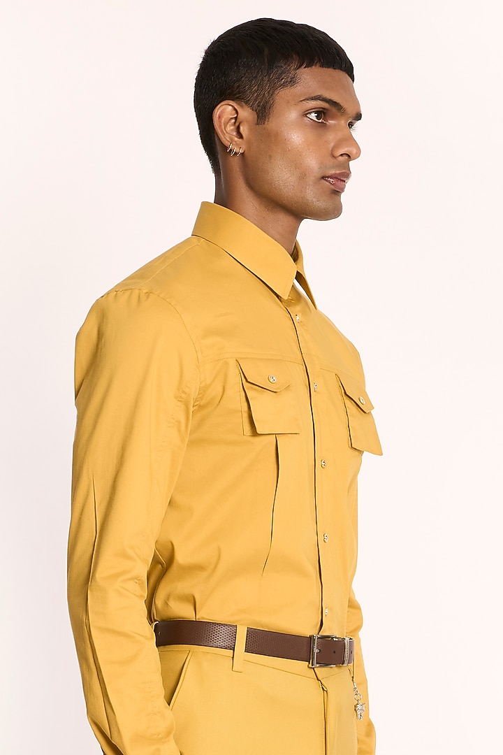 Yellow Italian Terry Rayon Trousers by DIERMEISS BY THE DRAGON LADY at Pernia's Pop Up Shop