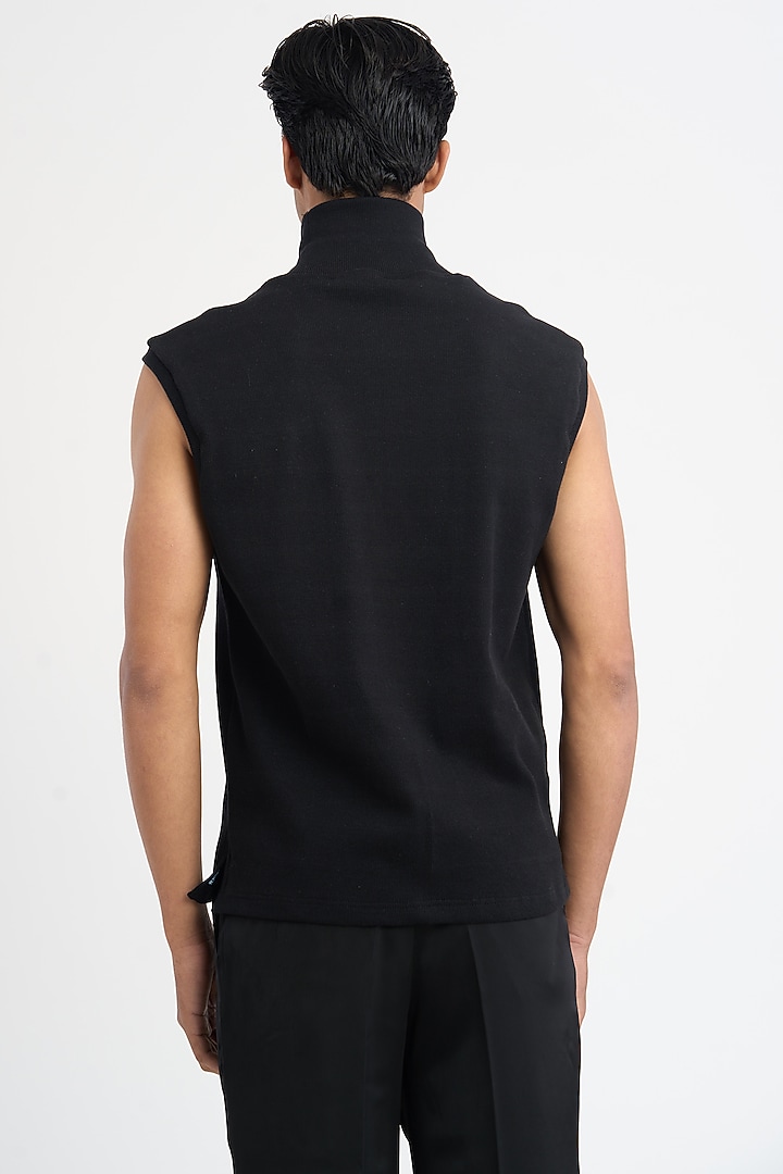 Sleeveless Roll Neck T Shirt Mens Born Tough Mock Neck Sleeveless