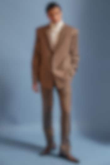 Pewter Green Poly Viscose Blazer by DIERMEISS BY THE DRAGON LADY at Pernia's Pop Up Shop