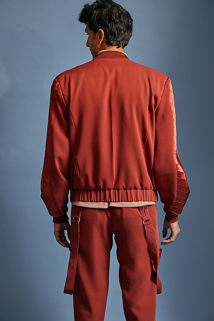 Burgundy Bomber Jacket by DIERMEISS BY THE DRAGON LADY at Pernia's Pop Up Shop