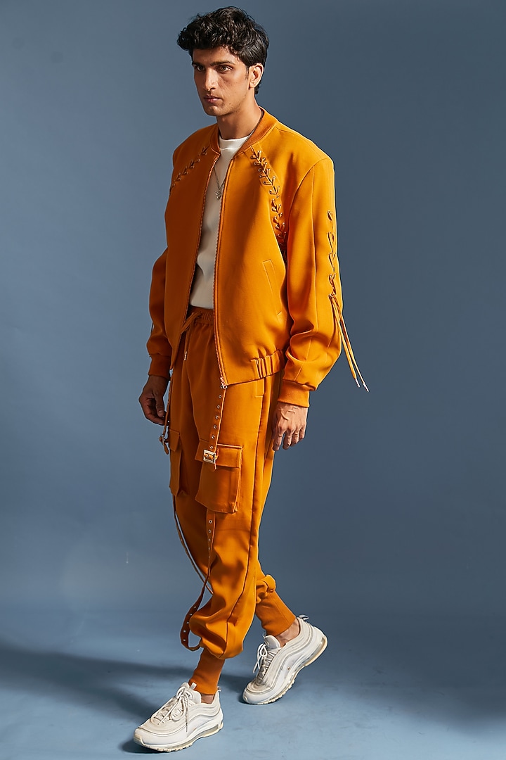 Mustard Yellow Bomber Jacket by DIERMEISS BY THE DRAGON LADY at Pernia's Pop Up Shop
