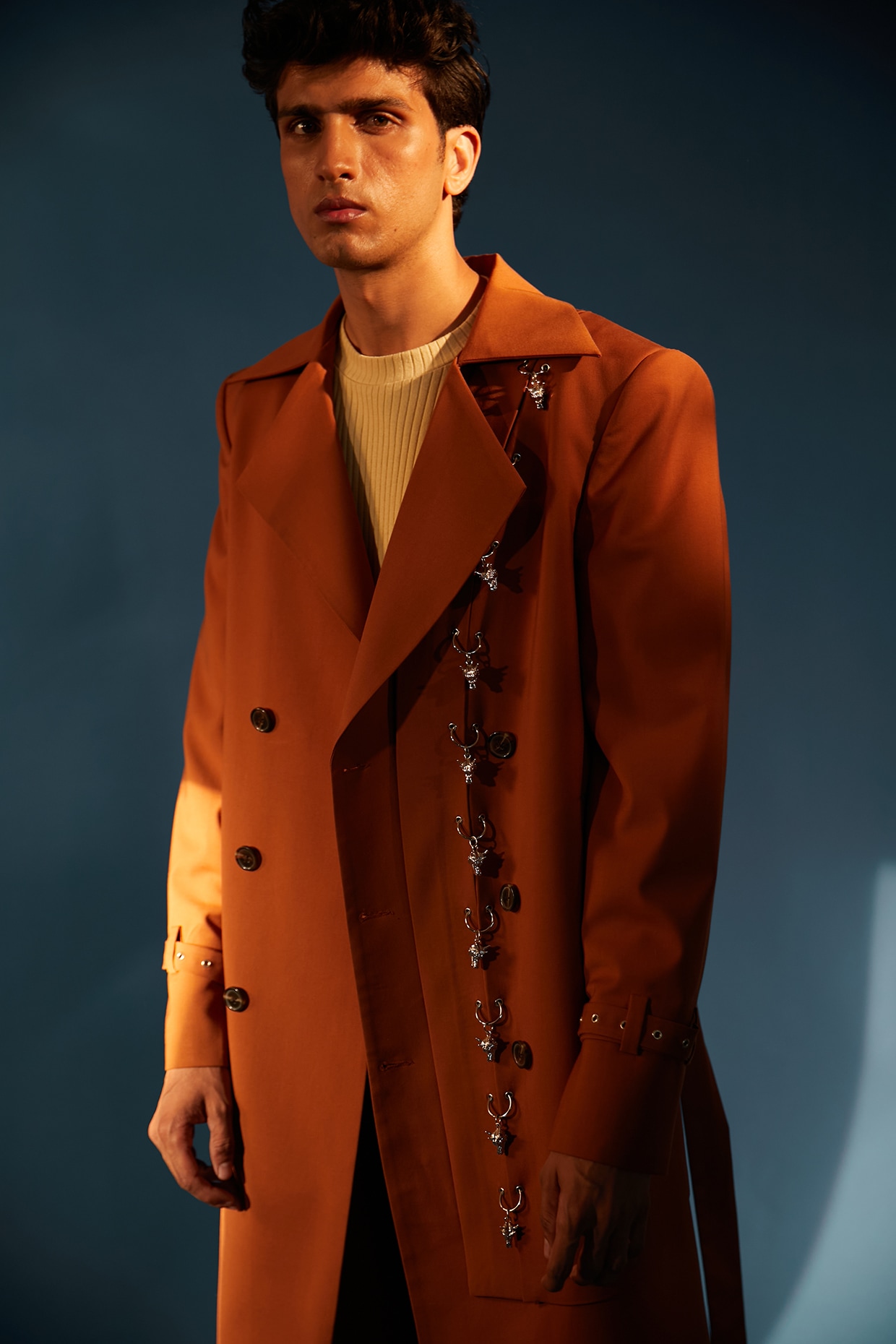 Burnt orange pea on sale coat