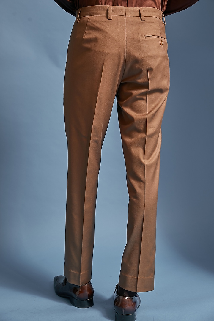 Brown Pleated Trousers by DIERMEISS BY THE DRAGON LADY at Pernia's Pop Up Shop