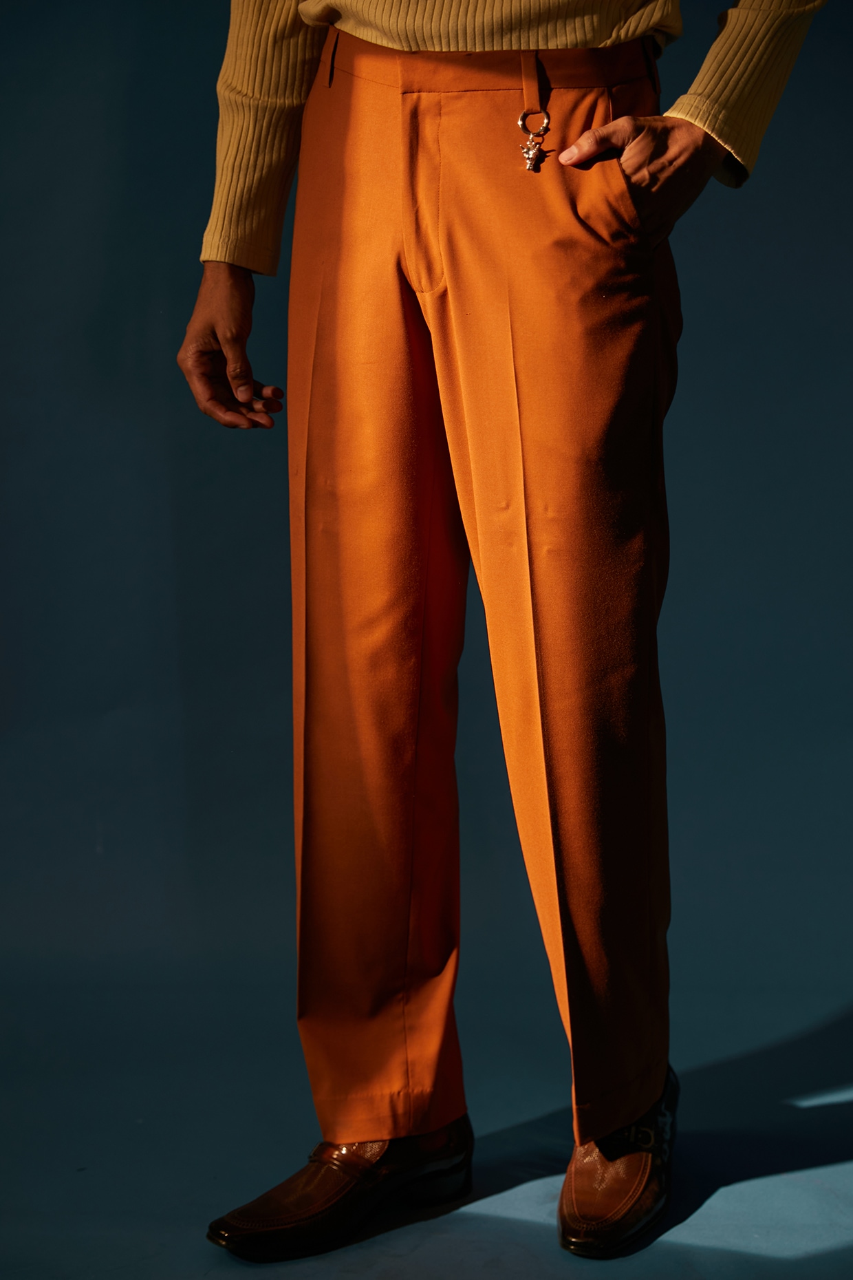 Sixth June oversized suit trousers in burnt orange  ASOS