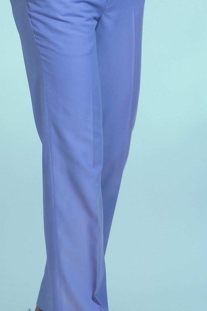 Light Violet Rayon Pants by DIERMEISS BY THE DRAGON LADY at Pernia's Pop Up Shop